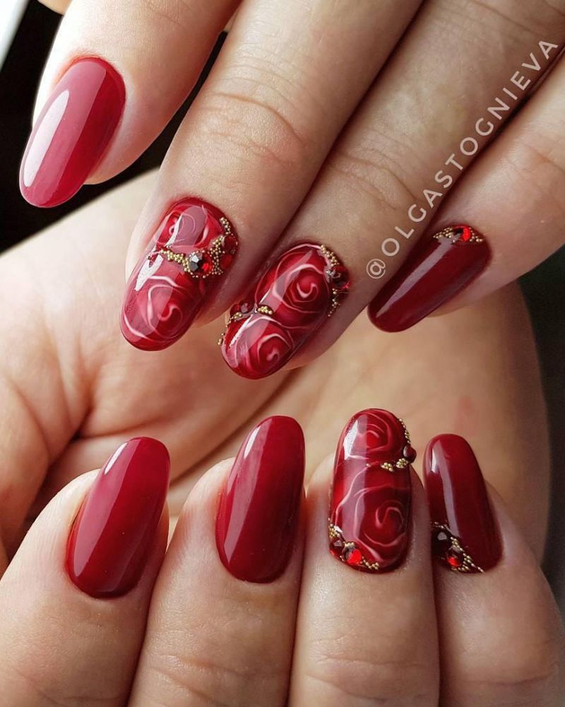 40 Classic Red Nail Designs You'll Fall In Love With