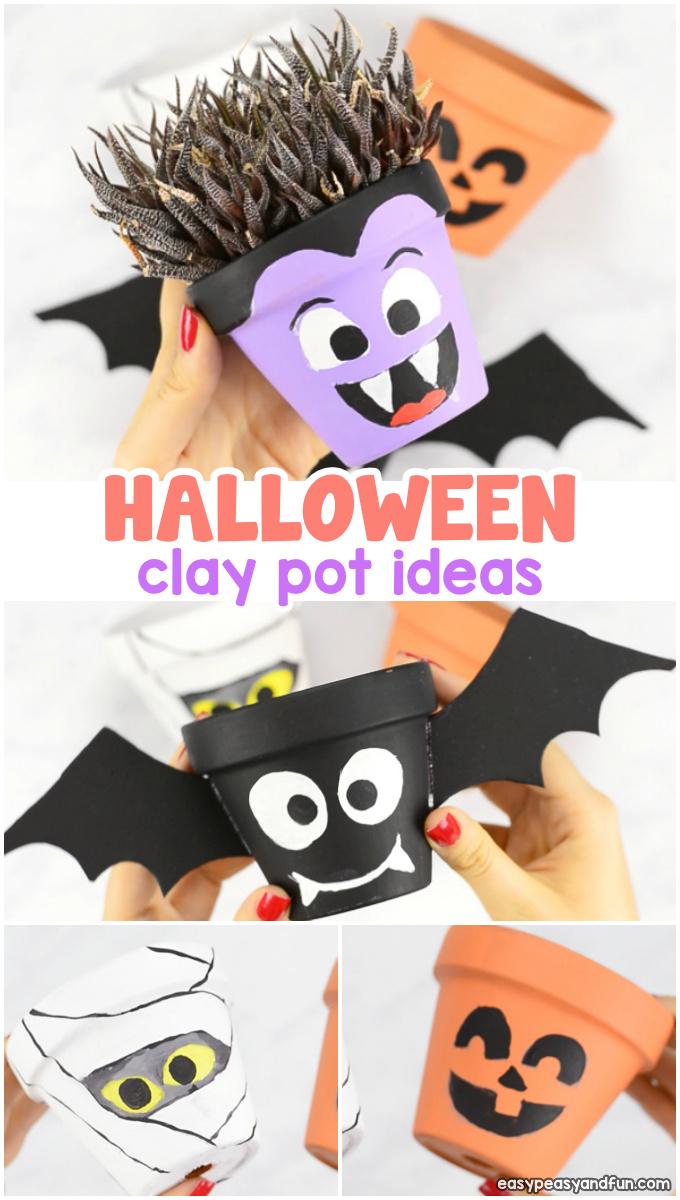 20 Creative Clay Pot Halloween Crafts  You Will Love