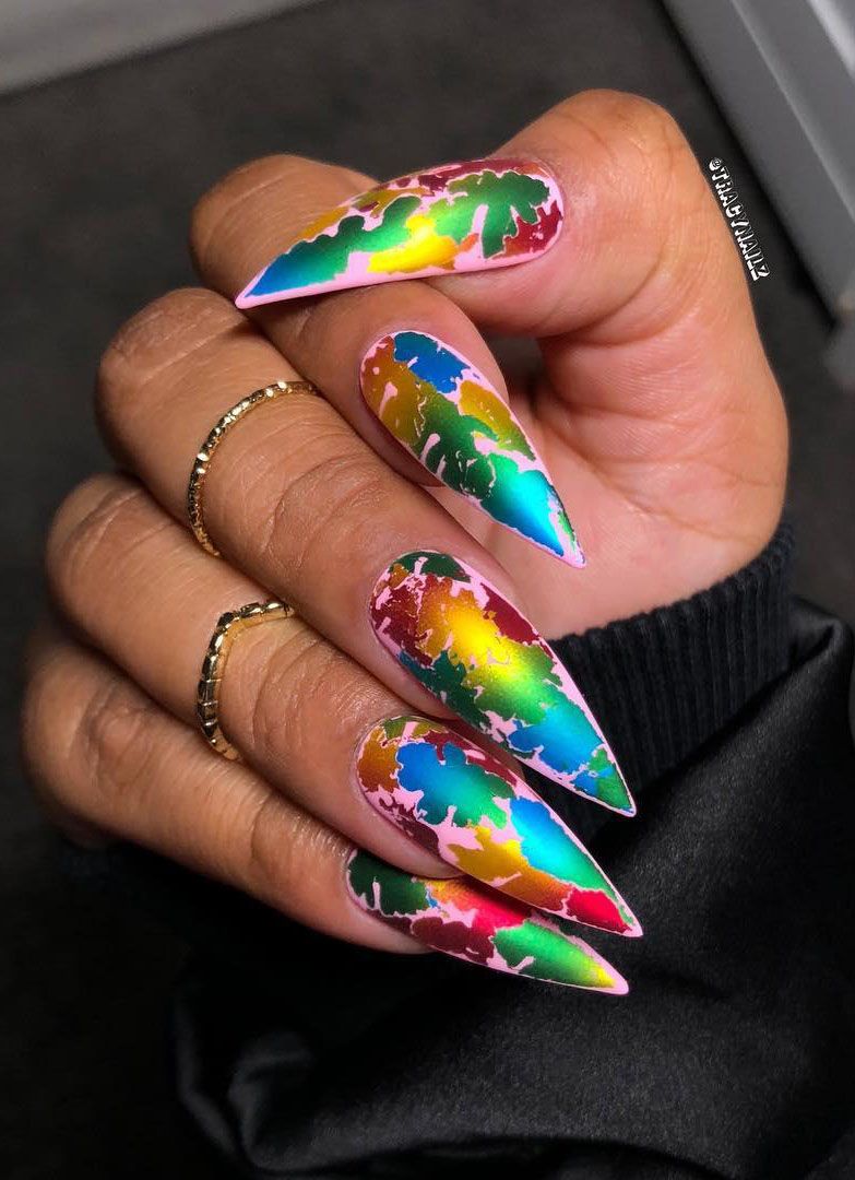 40 Trendy Stiletto Nail Art Designs For Inspiration