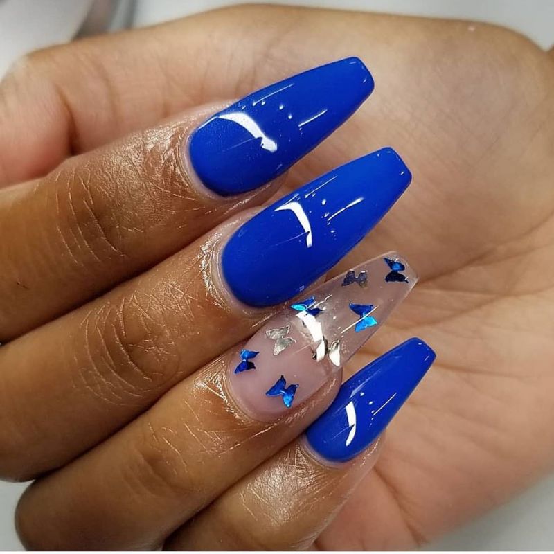 40 Trendy Blue Nail Art Designs to Make You Attractive