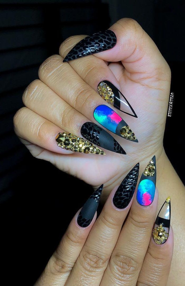 40 Trendy Stiletto Nail Art Designs For Inspiration