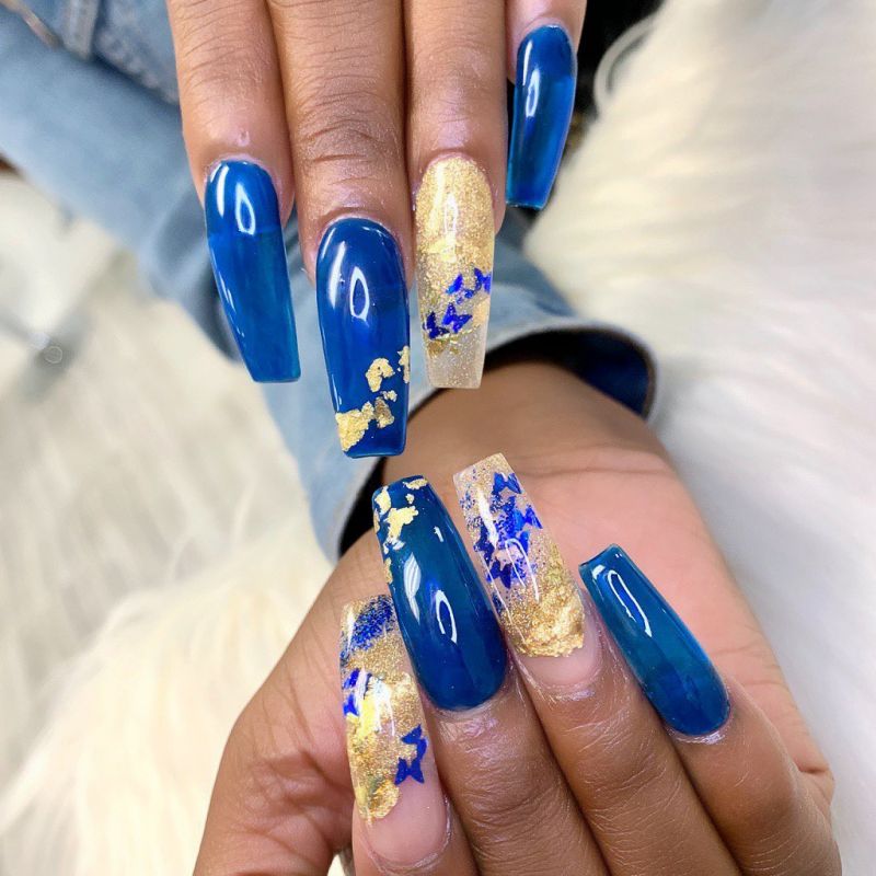 40 Trendy Blue Nail Art Designs to Make You Attractive