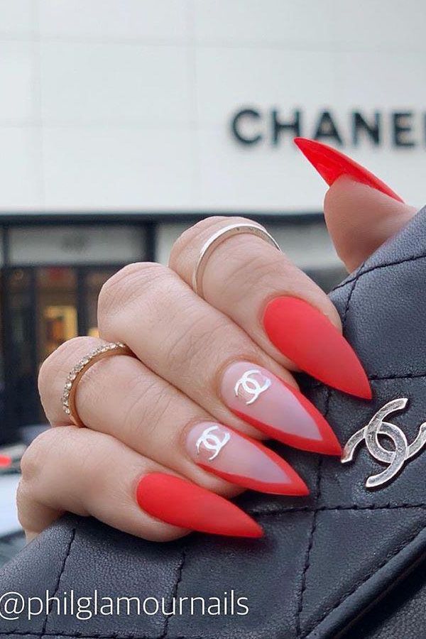 40 Trendy Stiletto Nail Art Designs For Inspiration