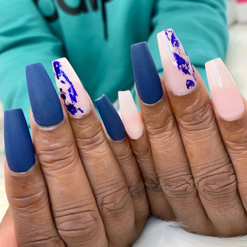 40 Trendy Blue Nail Art Designs to Make You Attractive