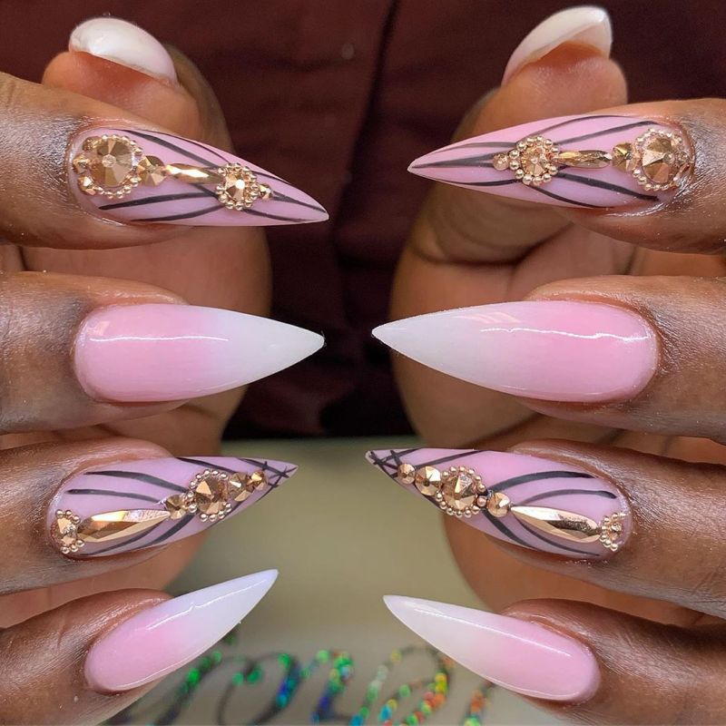 40 Trendy Stiletto Nail Art Designs For Inspiration