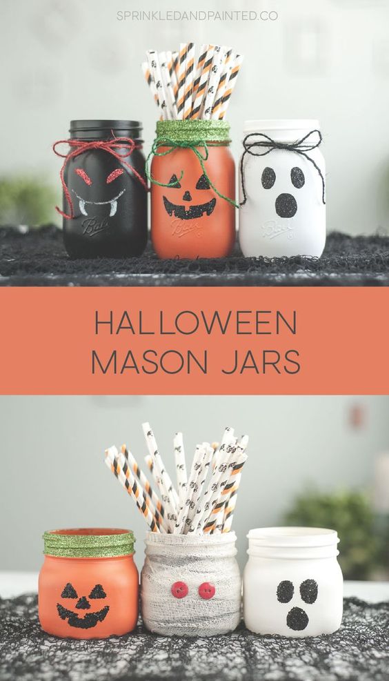 36 Creative DIY Mason Jar Crafts for Halloween to Inspire You