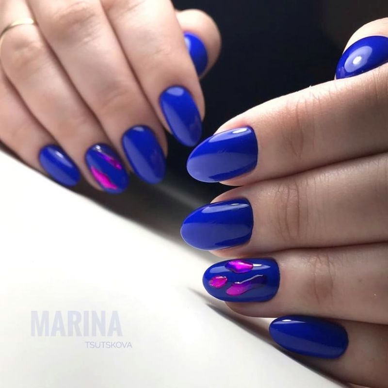 40 Trendy Blue Nail Art Designs to Make You Attractive