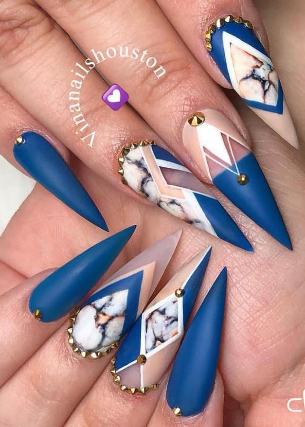 40 Trendy Stiletto Nail Art Designs For Inspiration