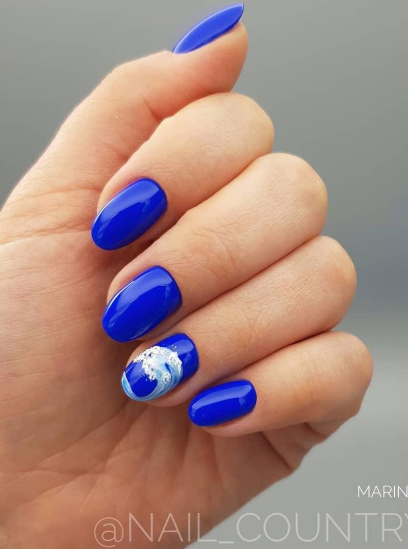 40 Trendy Blue Nail Art Designs to Make You Attractive