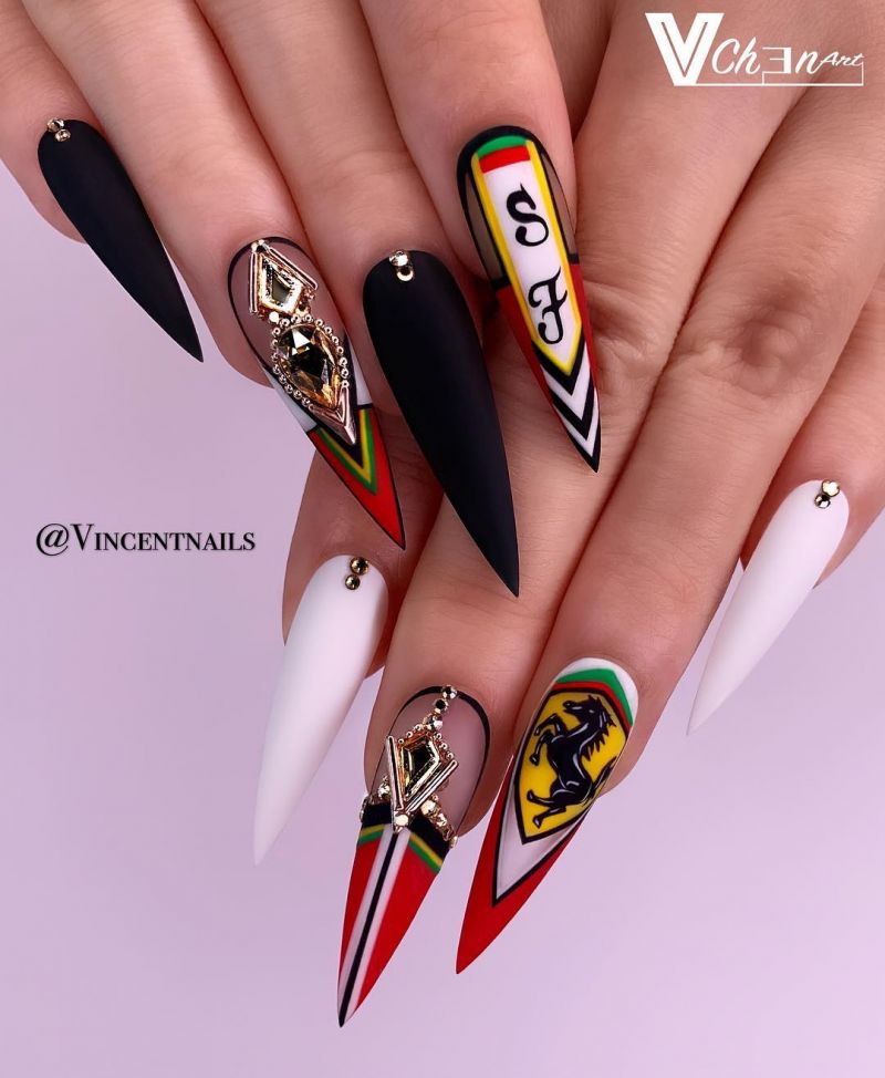 40 Trendy Stiletto Nail Art Designs For Inspiration