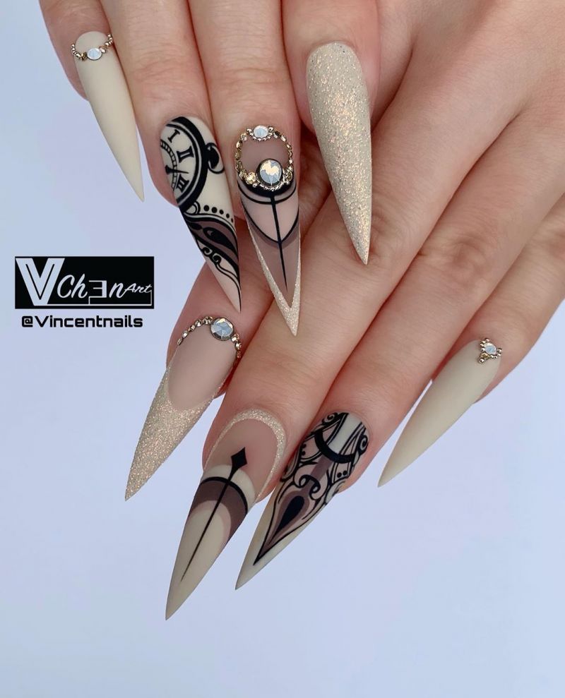 40 Trendy Stiletto Nail Art Designs For Inspiration