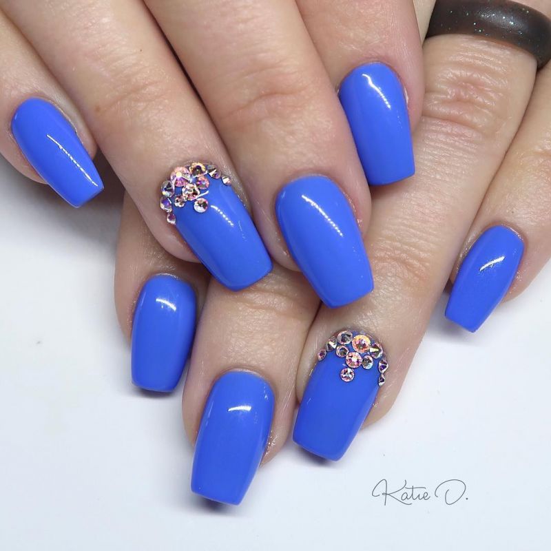 40 Trendy Blue Nail Art Designs to Make You Attractive