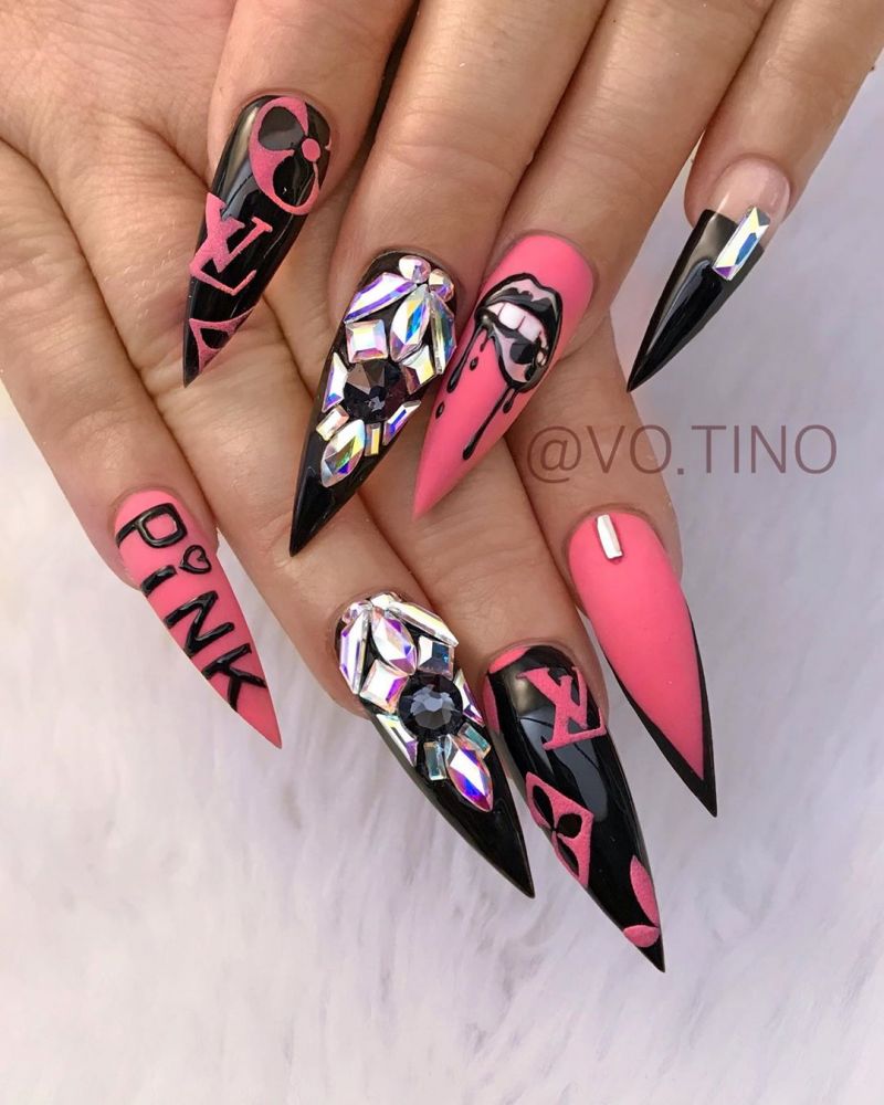 40 Trendy Stiletto Nail Art Designs For Inspiration