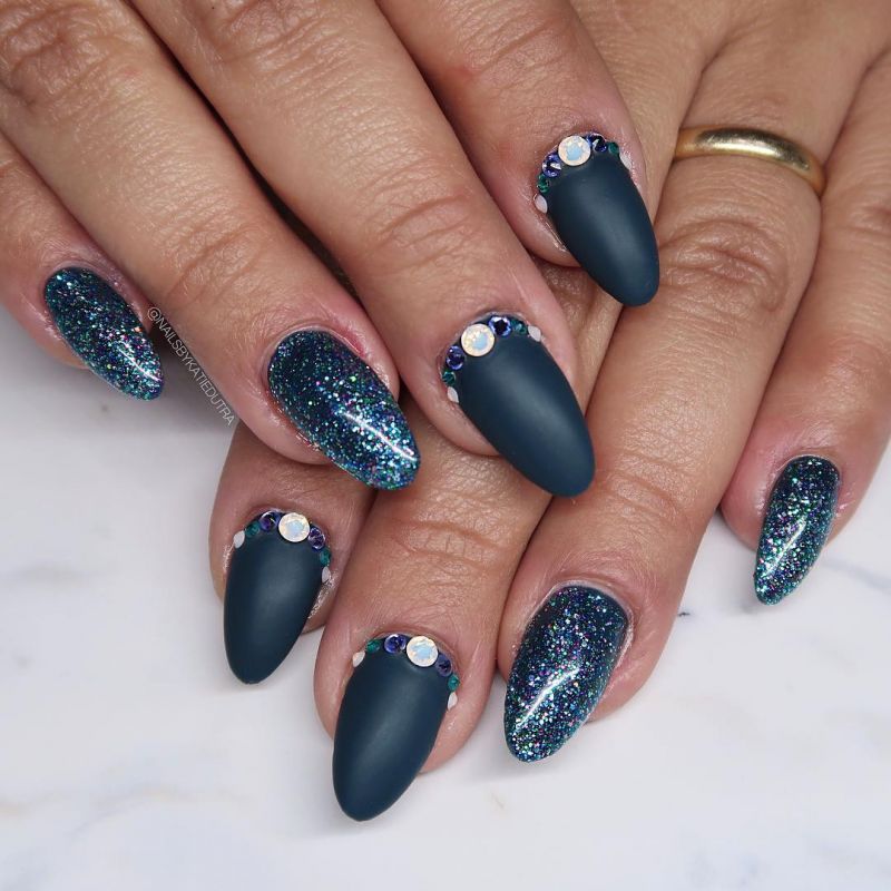 40 Trendy Blue Nail Art Designs to Make You Attractive