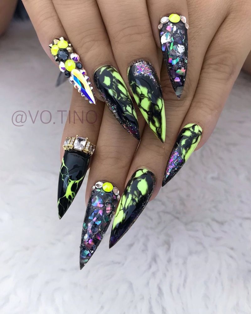 40 Trendy Stiletto Nail Art Designs For Inspiration