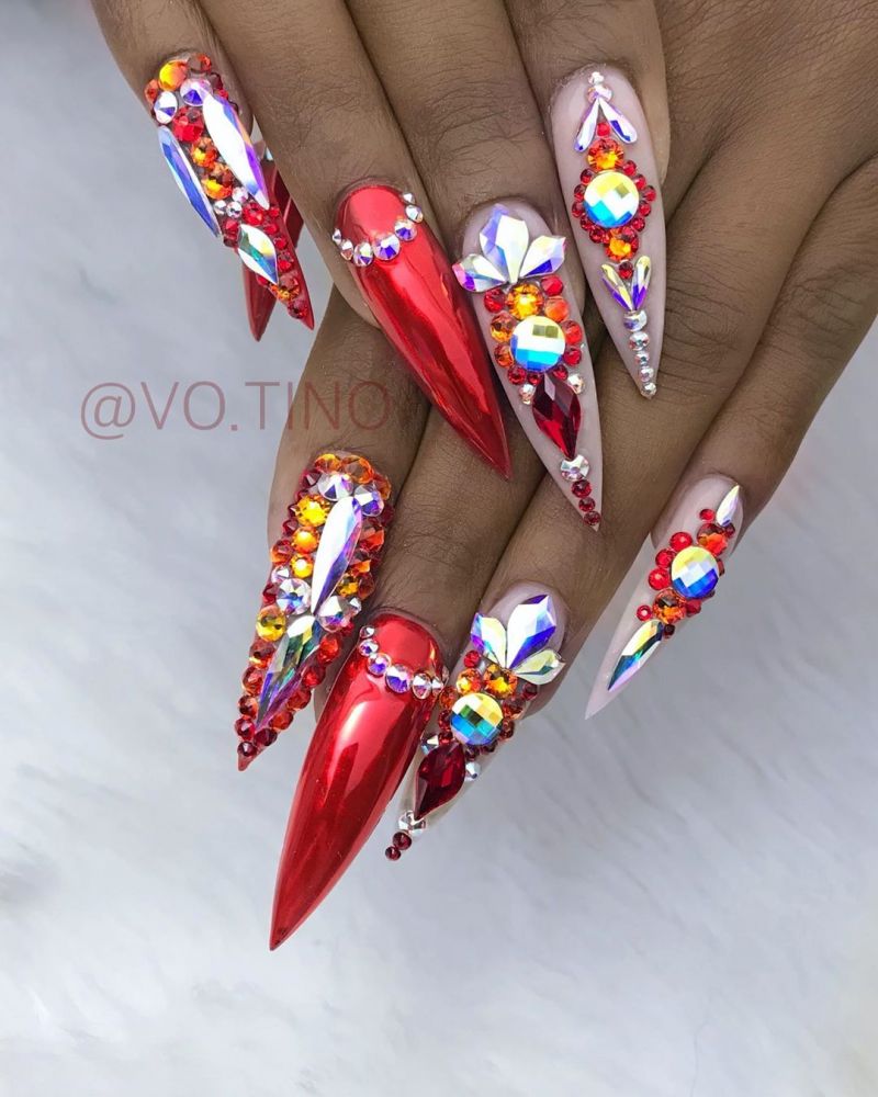 40 Trendy Stiletto Nail Art Designs For Inspiration