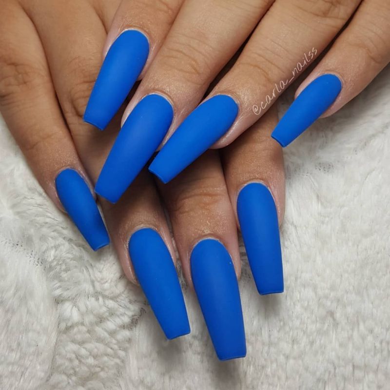 40 Trendy Blue Nail Art Designs to Make You Attractive