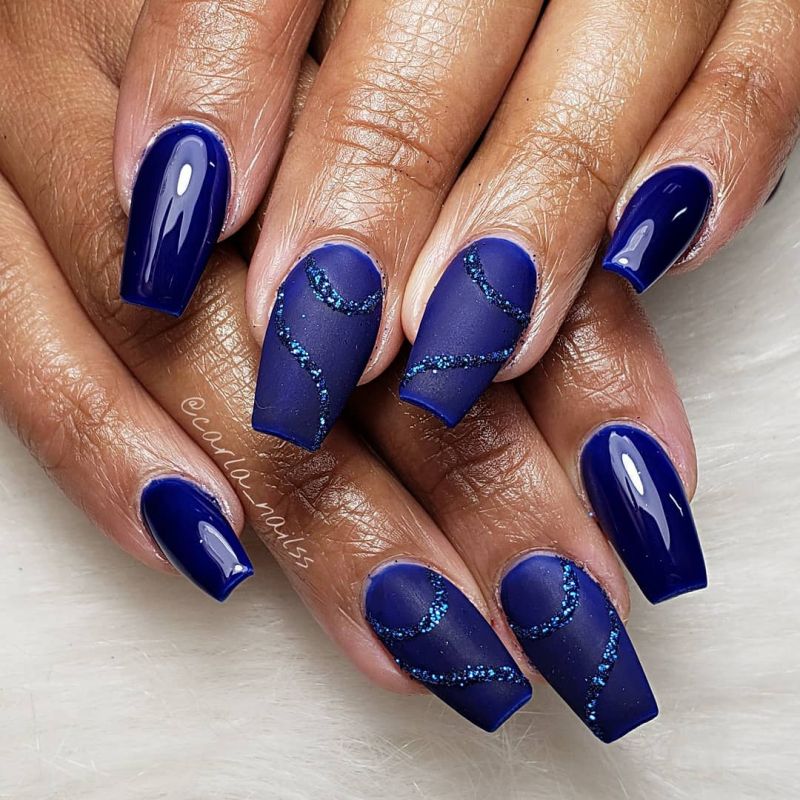 40 Trendy Blue Nail Art Designs to Make You Attractive