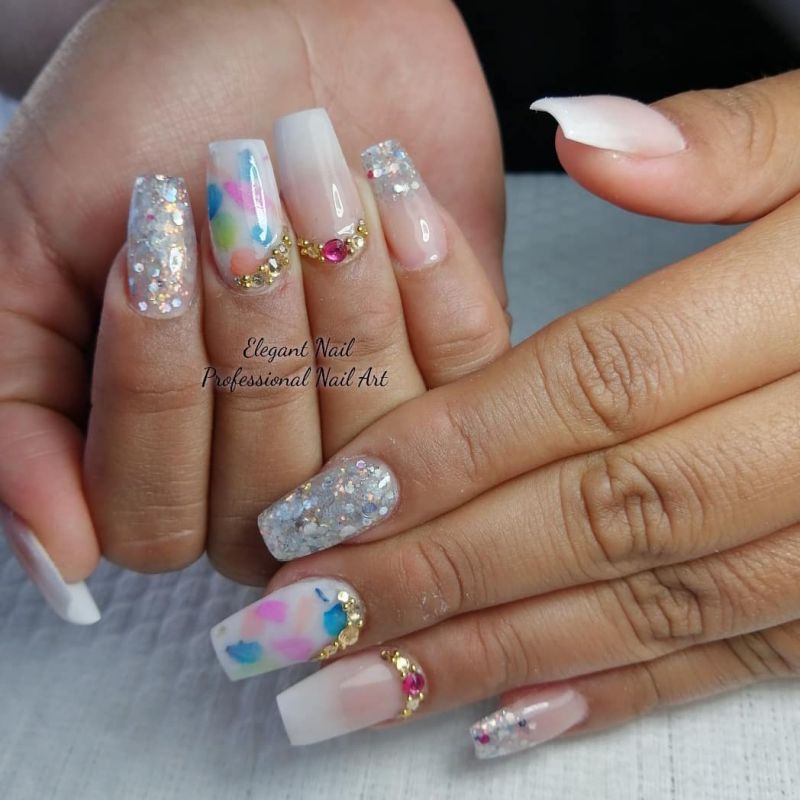 40 Trendy Milk Bath Nails You Must Try