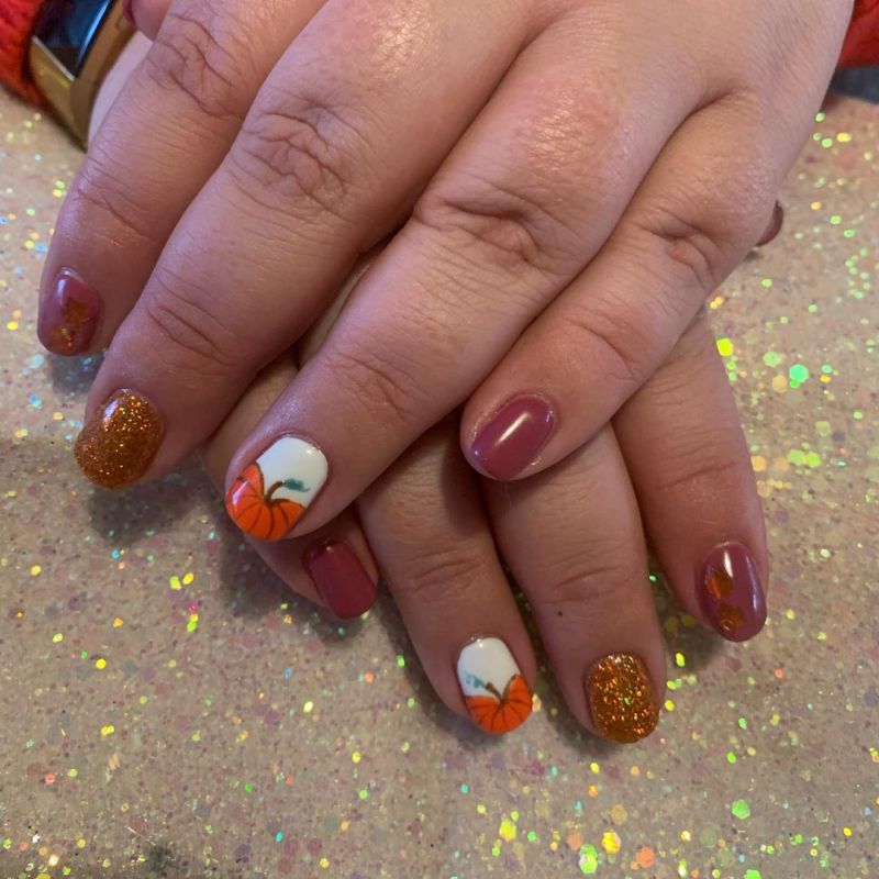 62 Trendy Thanksgiving Pumpkin Nail Art Designs to Try Right Now