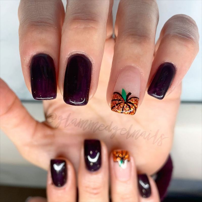 62 Trendy Thanksgiving Pumpkin Nail Art Designs to Try Right Now