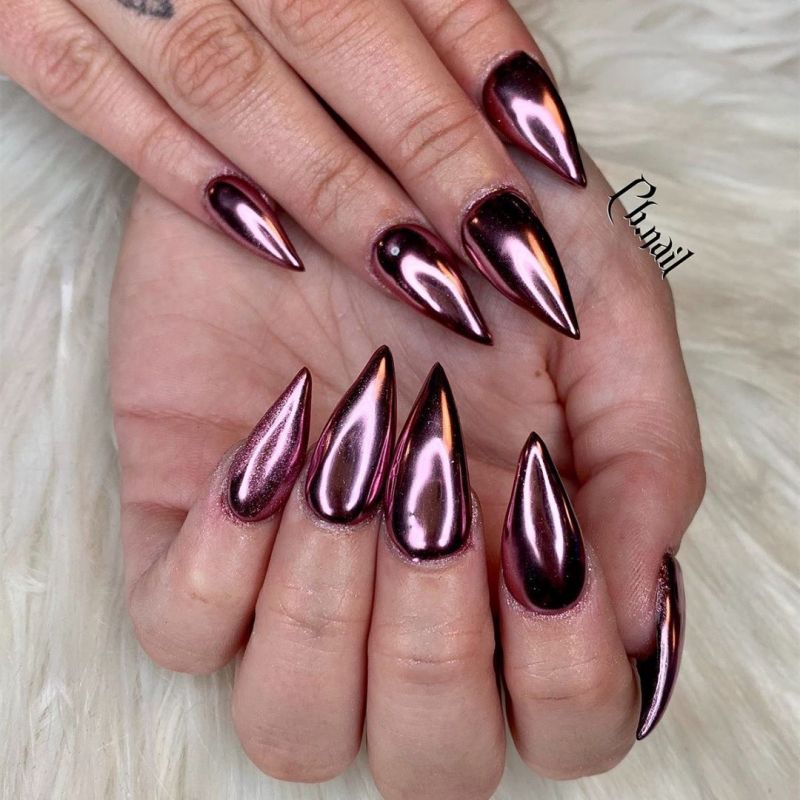 60 Classic Chrome Nail Art Designs For Winter