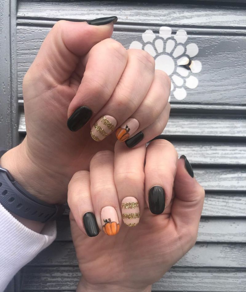 62 Trendy Thanksgiving Pumpkin Nail Art Designs to Try Right Now