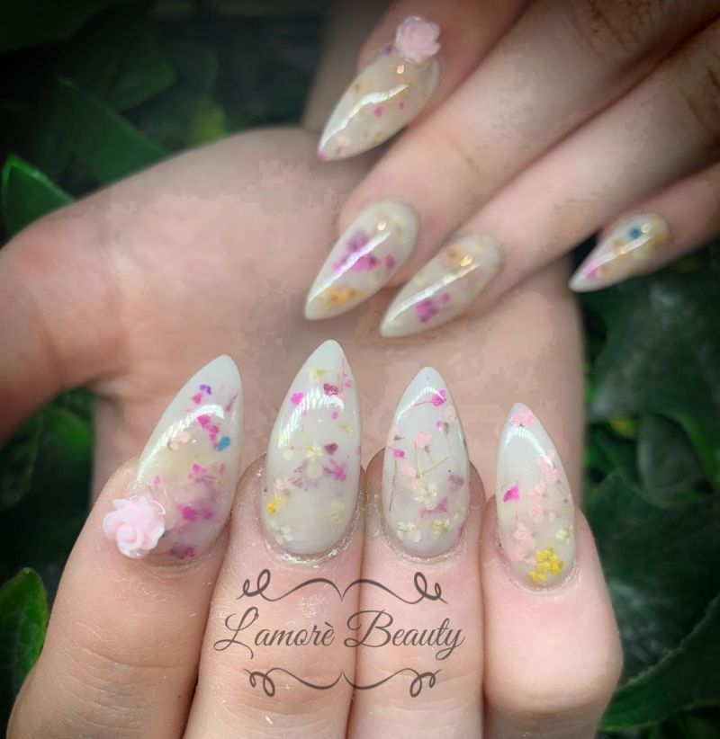 40 Trendy Milk Bath Nails You Must Try