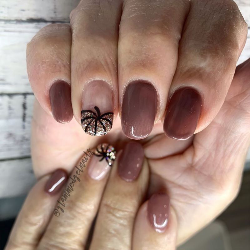 62 Trendy Thanksgiving Pumpkin Nail Art Designs to Try Right Now