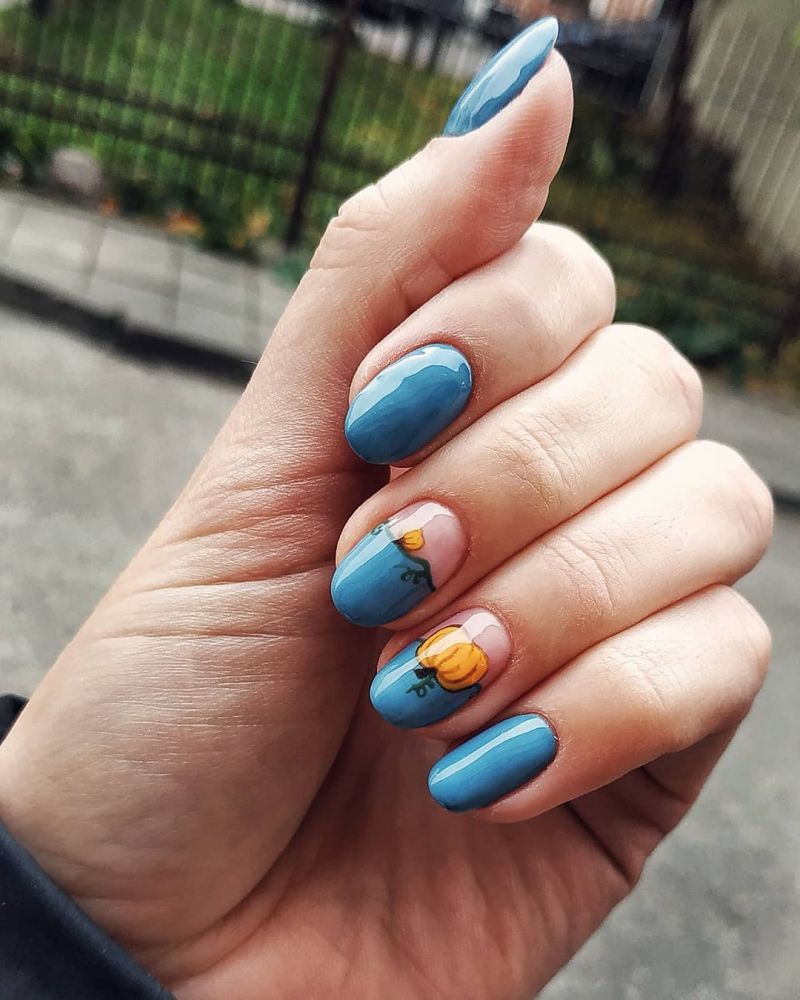 62 Trendy Thanksgiving Pumpkin Nail Art Designs to Try Right Now