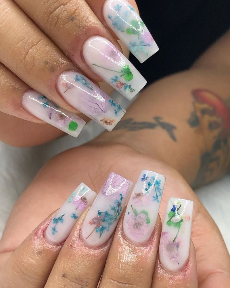 40 Trendy Milk Bath Nails You Must Try