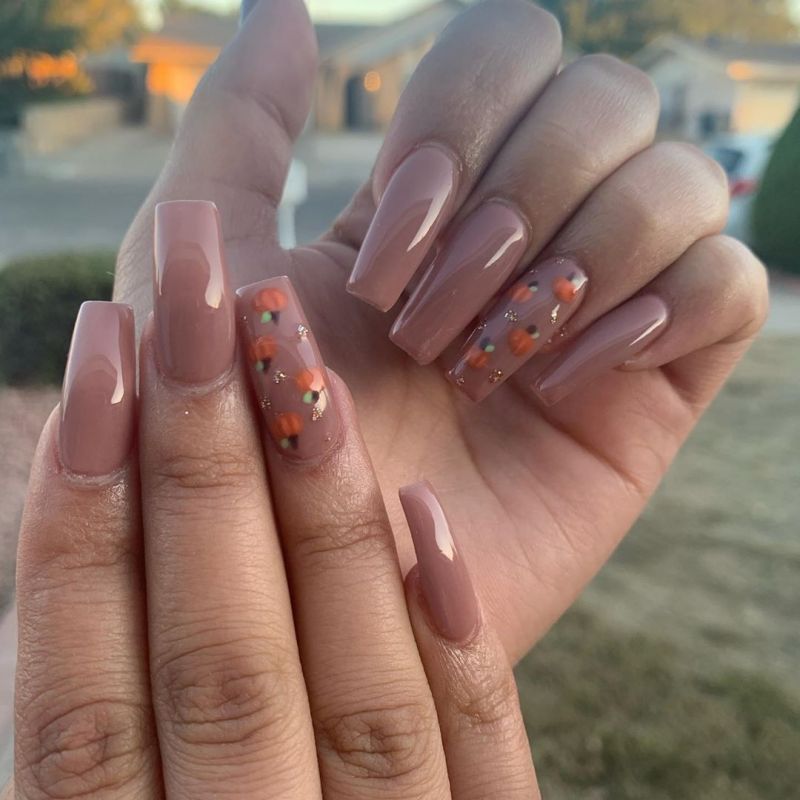 62 Trendy Thanksgiving Pumpkin Nail Art Designs to Try Right Now