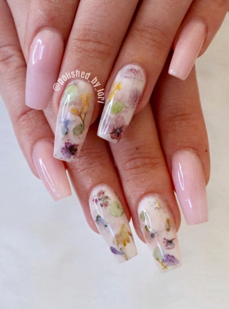 40 Trendy Milk Bath Nails You Must Try