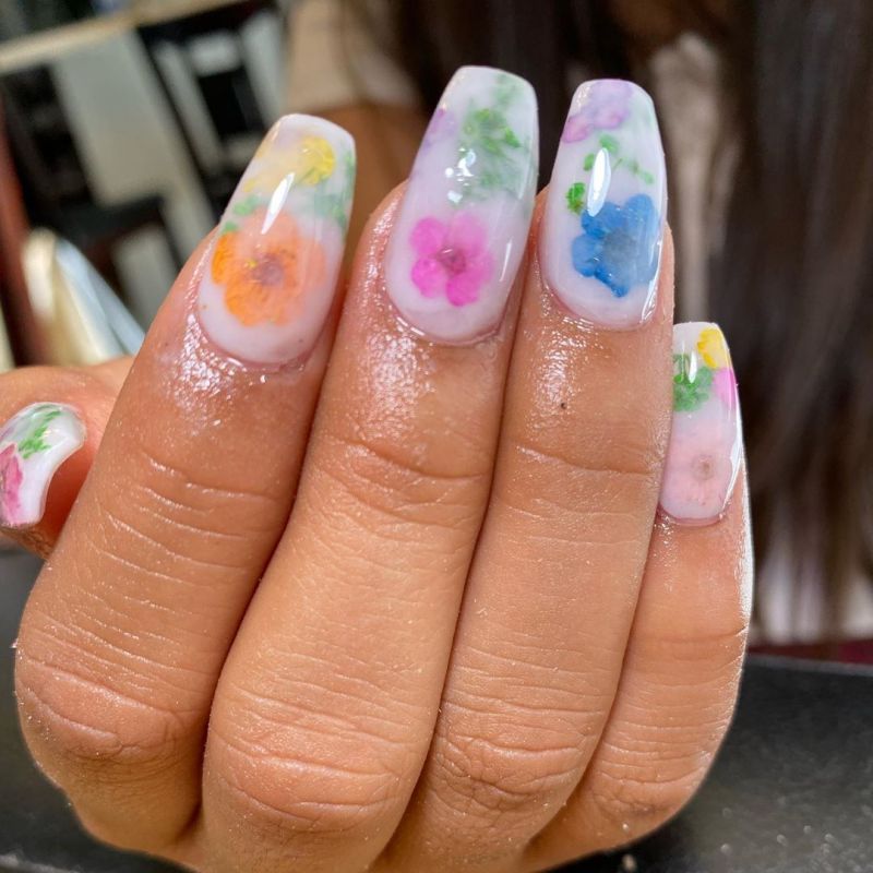 40 Trendy Milk Bath Nails You Must Try