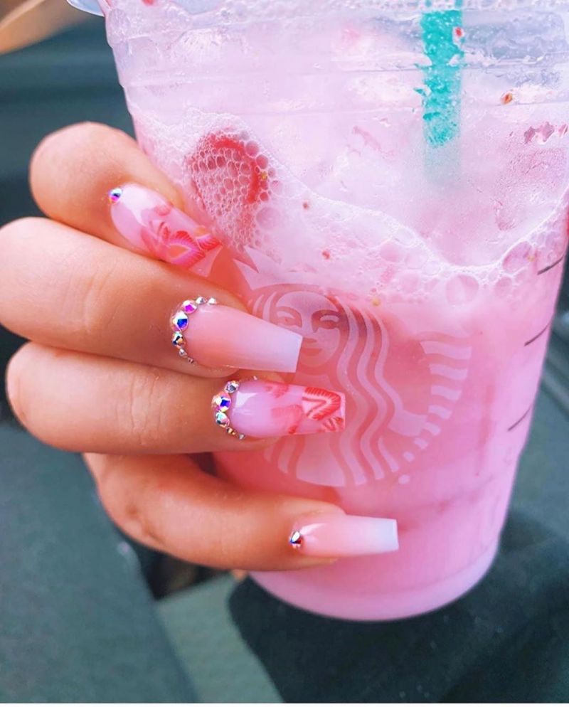 40 Trendy Milk Bath Nails You Must Try