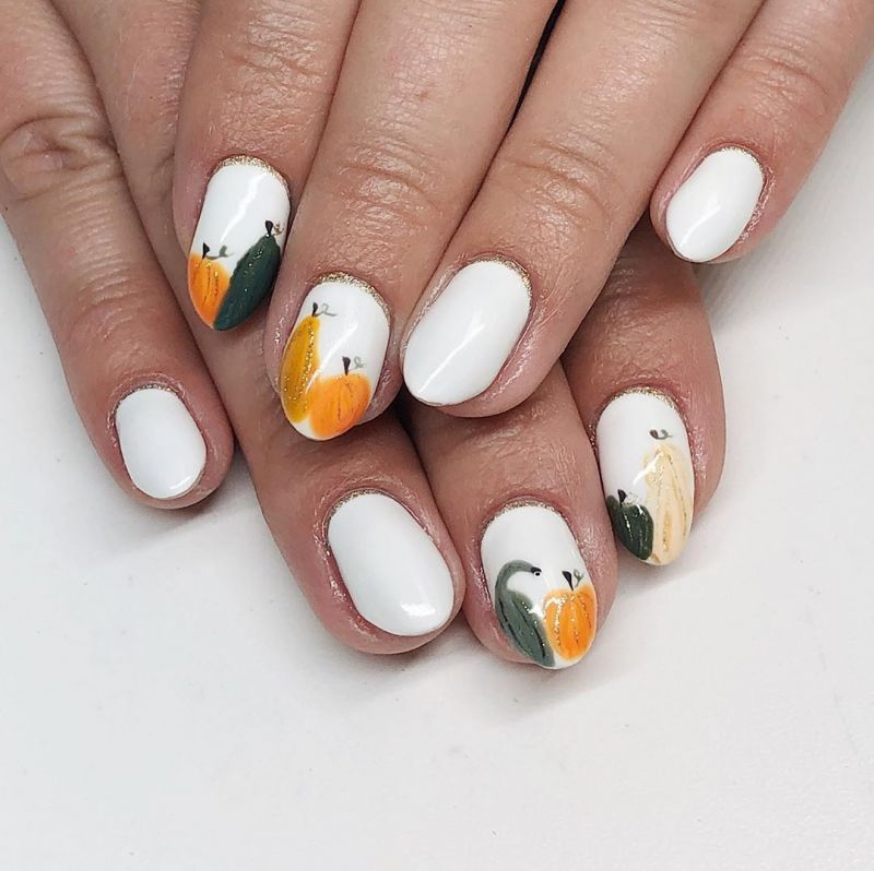 62 Trendy Thanksgiving Pumpkin Nail Art Designs to Try Right Now