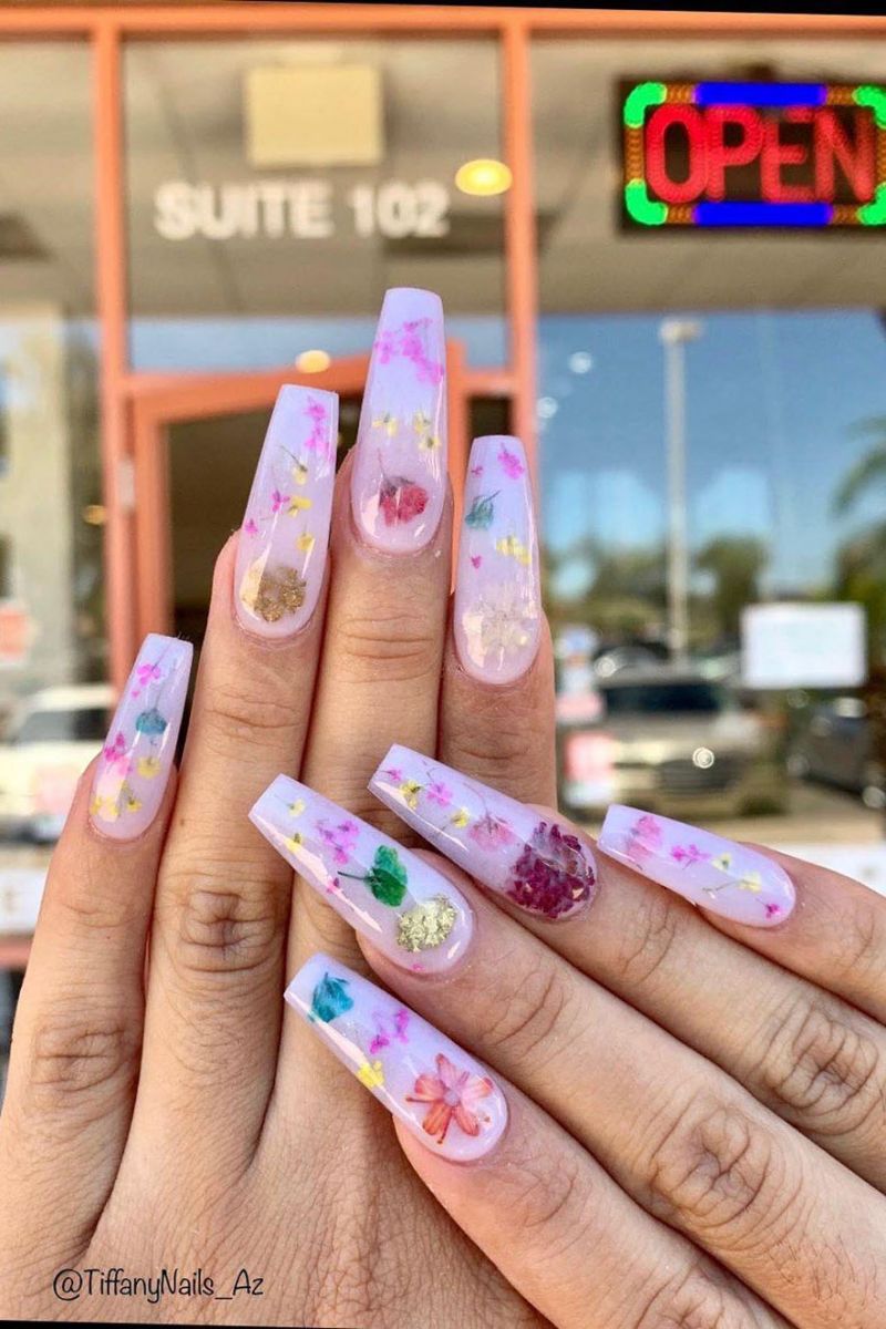 40 Trendy Milk Bath Nails You Must Try