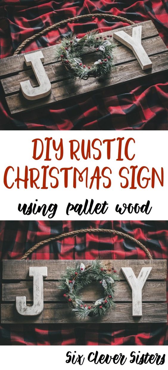 35 Creative and Unique DIY Christmas JOY Signs
