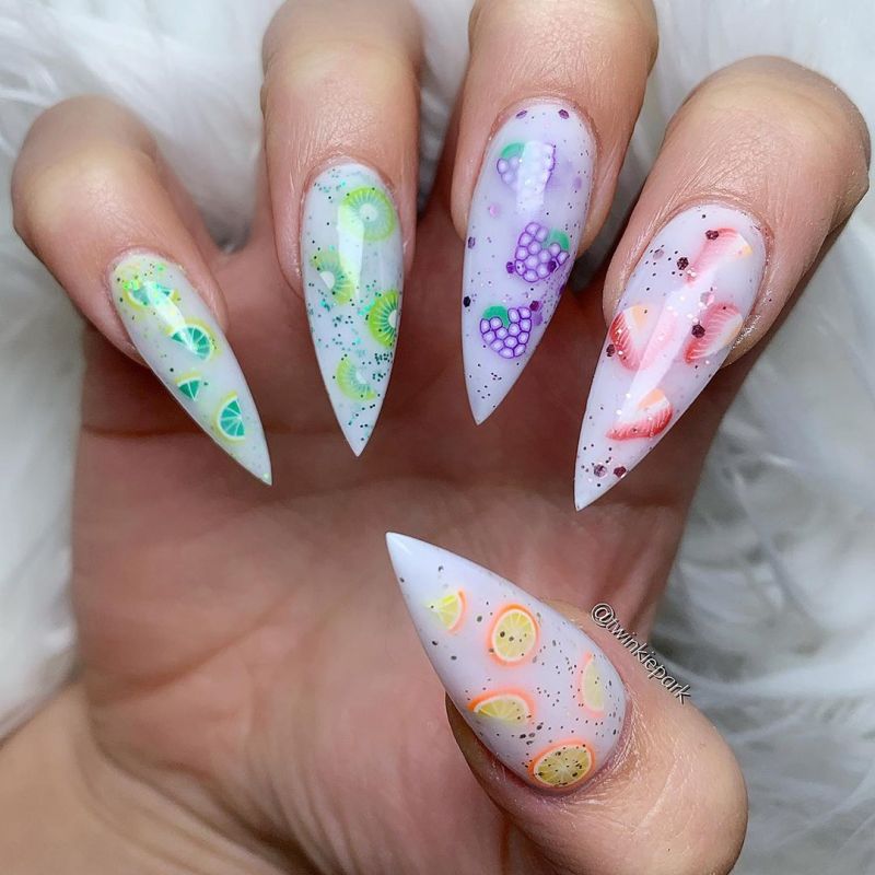 40 Trendy Milk Bath Nails You Must Try