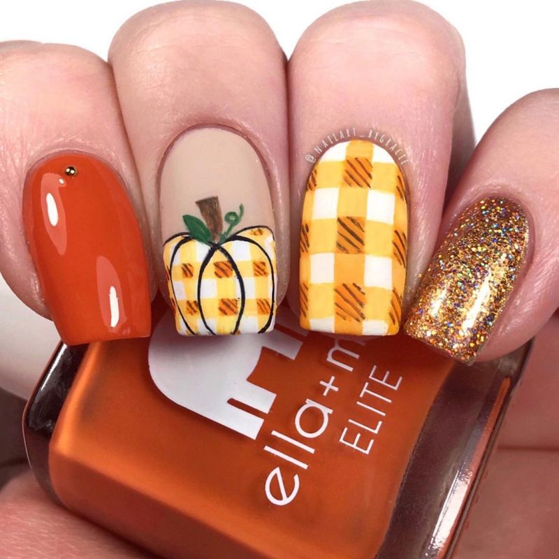 62 Trendy Thanksgiving Pumpkin Nail Art Designs to Try Right Now