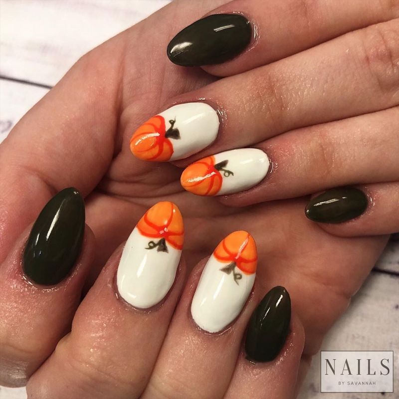 62 Trendy Thanksgiving Pumpkin Nail Art Designs to Try Right Now