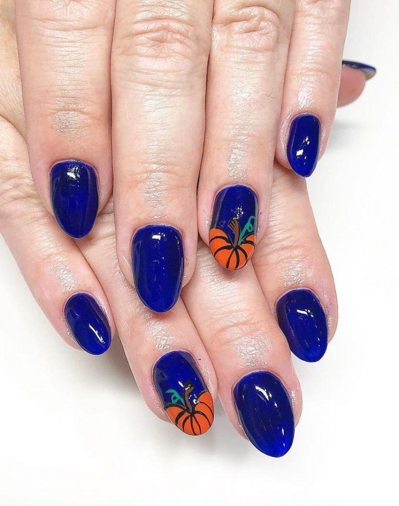 62 Trendy Thanksgiving Pumpkin Nail Art Designs to Try Right Now