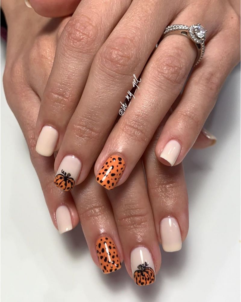 62 Trendy Thanksgiving Pumpkin Nail Art Designs to Try Right Now