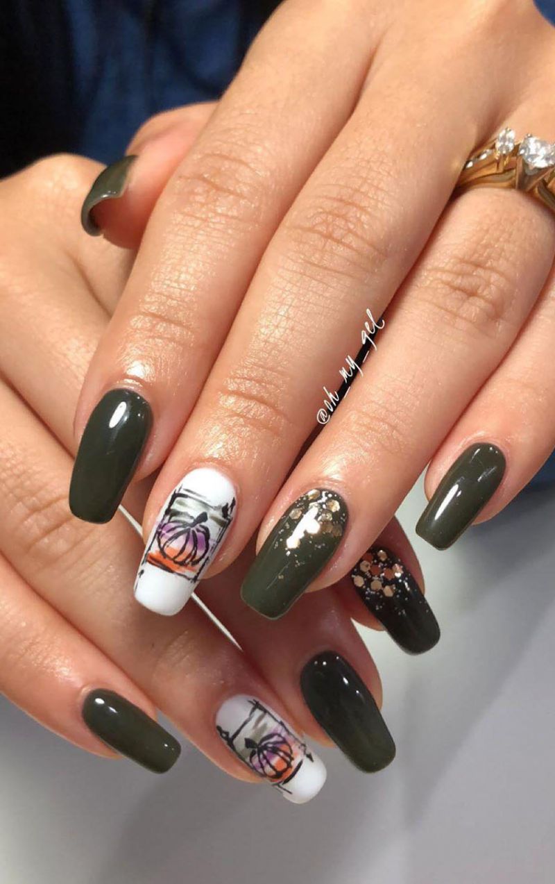 62 Trendy Thanksgiving Pumpkin Nail Art Designs to Try Right Now