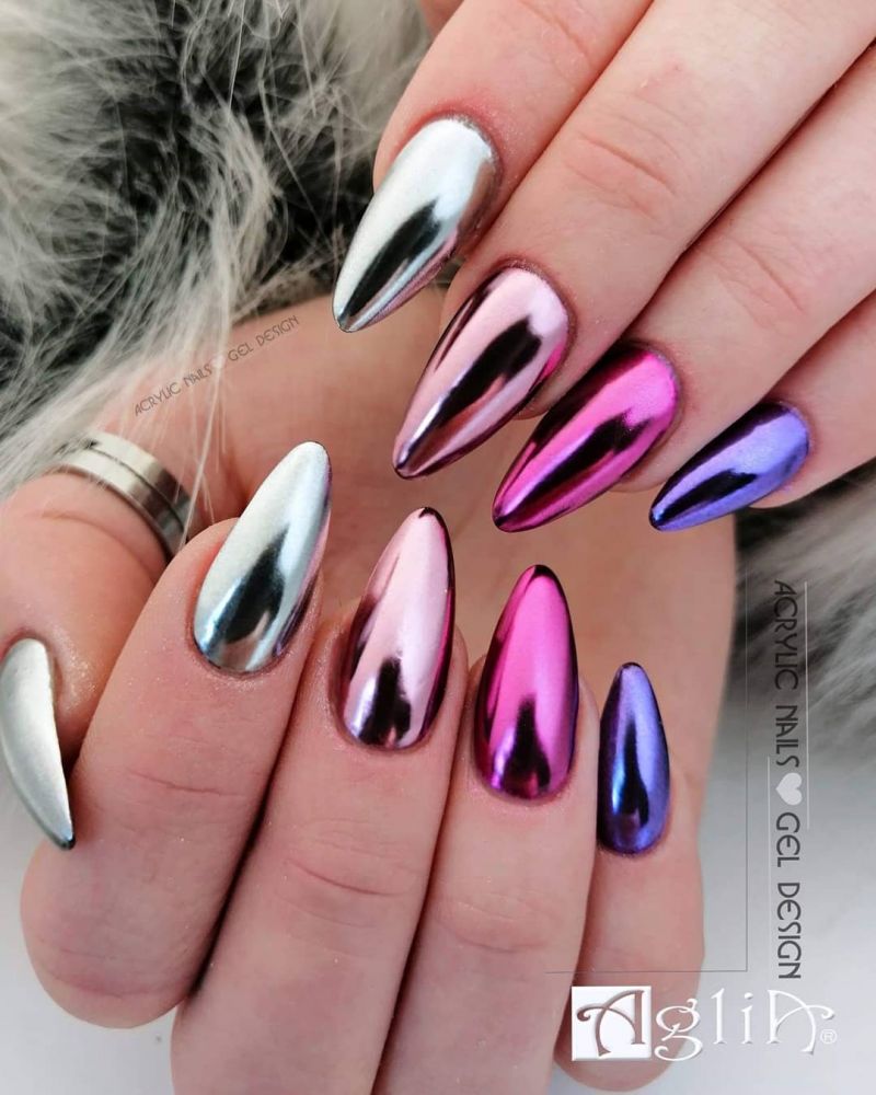 60 Classic Chrome Nail Art Designs For Winter