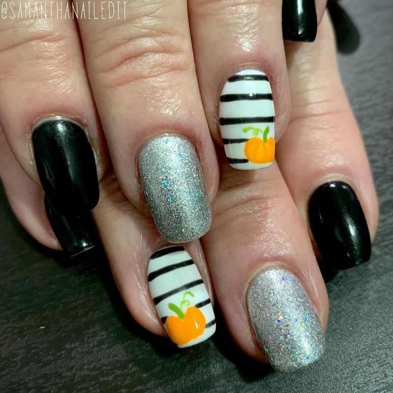 62 Trendy Thanksgiving Pumpkin Nail Art Designs to Try Right Now