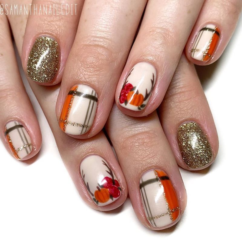 62 Trendy Thanksgiving Pumpkin Nail Art Designs to Try Right Now