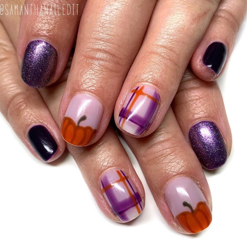 62 Trendy Thanksgiving Pumpkin Nail Art Designs to Try Right Now