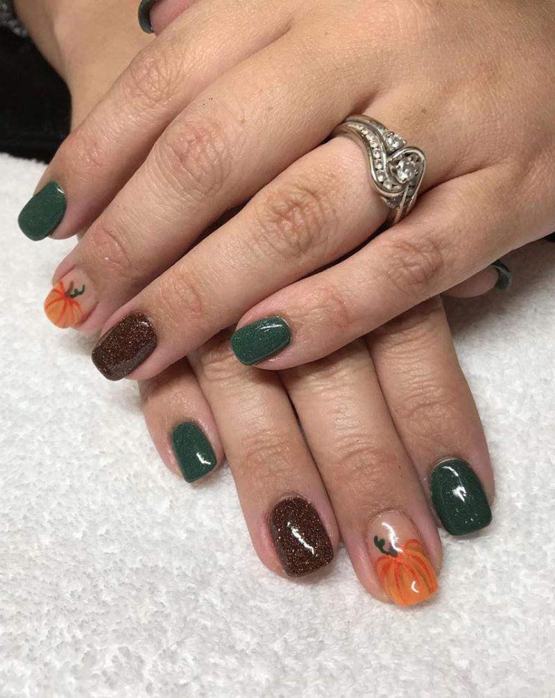 62 Trendy Thanksgiving Pumpkin Nail Art Designs to Try Right Now