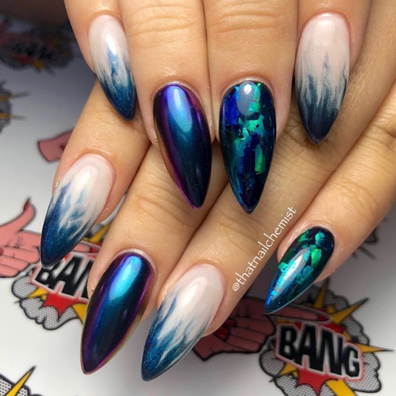 60 Classic Chrome Nail Art Designs For Winter